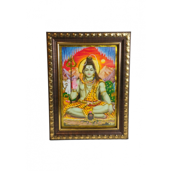 Shiv ji Photo Frame /Picture Frame with Glass (wall hanging), 6 inches by 5 inches,Table Decor (₹150)