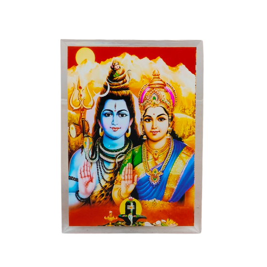 Shiv Parvati/ Shiva Parvathy Acrylic Frame for Mandir, Car & Table Decor 5 Inches (₹250)
