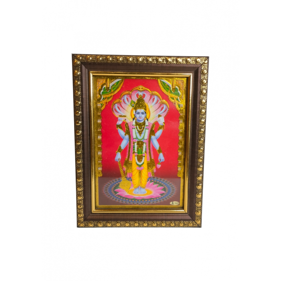 Vishnu Photo Frame /Picture Frame with Glass (wall hanging), 6 inches by 5 inches,Table Decor (₹150)