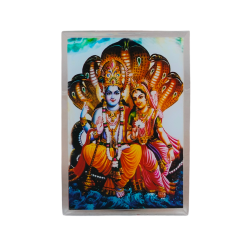 Vishnu Lakshmi/ Lakshminarayan/ Mahavishnu Mahalakshmi Acrylic Frame for Mandir, Car & Table Decor 5 inches (₹250)