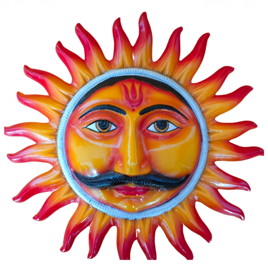 Surya Wall Hanging for Home Decor Height 10 inches (Polyresin / Fiber, Multicolor) (₹1310)