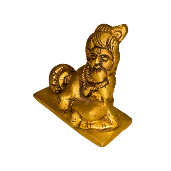 Brass Ladoo Gopal Idol, Height 2.5 Inch | Laddu Gopal Bala Krishna Murti for Pooja & Home Mandir (₹650)