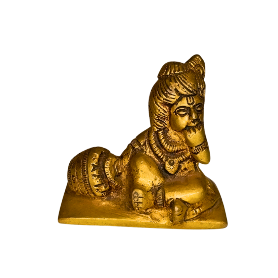 Brass Ladoo Gopal Idol, Height 2.5 Inch | Laddu Gopal Bala Krishna Murti for Pooja & Home Mandir (₹650)
