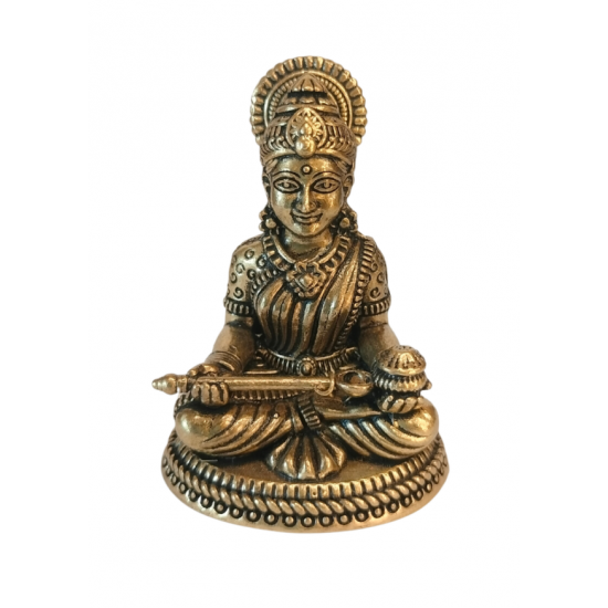 Brass Annapurna Idol Diecast Plated Finish for Home Temple Pooja & Vastu, Height 2 Inch (₹520)