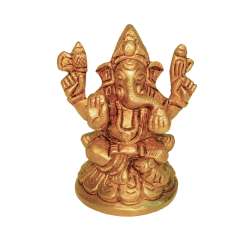 Brass Ganesh Idol Height 2.5 Inches, Ganesha / Ganpati Idol (₹580)