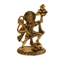 Brass Hanuman Idol, Height 2 Inch – Pure Brass Nickel Plated Die-cast Hanuman Murti for Daily Pooja (₹260)
