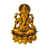 Brass Ganesh Idol Height 3.5 Inches seated on a kamal, Ganesha /  Ganapati Idol (₹1300)