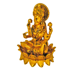 Brass Lakshmi Idol Height 3.5 Inches, seated on a kamal (₹1400)
