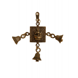 Brass Lakshmi Wall Hanging (Hanging Bell Design), Length 6 Inches (Die-Cast, Plated) (₹1110)