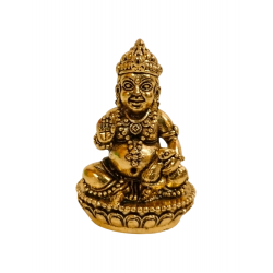 Brass Kuber Idol, Height 2 Inch - Plated Die-Cast Murti for Pooja, Vastu & Prosperity (₹680)