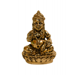 Brass Kuber Idol, Height 1.5 Inch - Plated Die-Cast Murti for Pooja, Vastu & Prosperity (₹310)