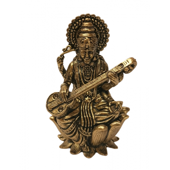 Brass Saraswati Idol height 2 Inches Idol (₹400)