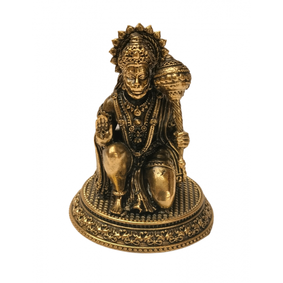 Brass Hanuman Idol, Height 2.5 Inch – Nickel Plated Die Cast Murti for Daily Pooja (₹760)