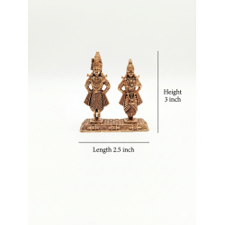 Brass Vitthal Rukmini Idol height 3 Inches (₹1050)