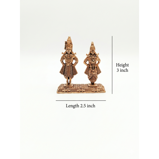 Brass Vitthal Rukmini Idol height 3 Inches (₹1050)