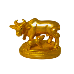 Brass Cow with Calf Idol height 2 Inches (₹510)