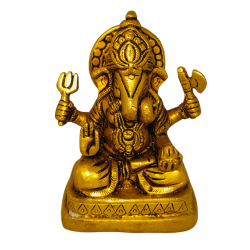Brass Dagdu Ganesh Idol Height 4 Inch (₹2700)