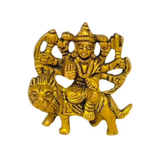 Brass Durga Sherawali Ma Idol height 2 Inch (₹440)