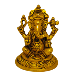 Brass Ganesh Idol Height 4 Inches, Ganesha / Ganpati Idol (₹1980)