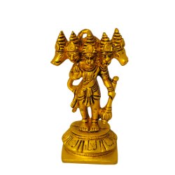 Brass Panchmukhi Hanuman Idol Height 4 Inches (₹1300)
