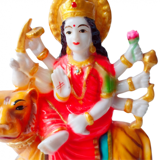 Maa Durga Sherawali Mata Rani Statue Idol for Home Mandir Height 6.5 Inches (Multicolor, Polyresin) (₹1310)