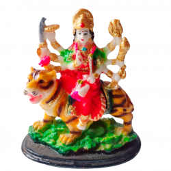 Maa Durga Sherawali Mata Rani Statue Idol for Home Mandir Height 4 Inches (Multicolor, Polyresin) (₹410)