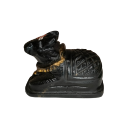 Nandi Idol Height 2.5 Inches, Religious Decorative Showpiece (Polyresin / Fiber, Black) (₹100)