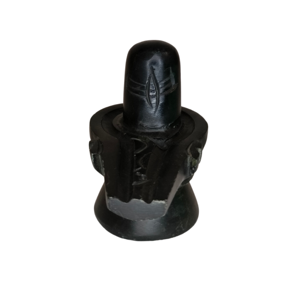 Shivling / Pind Idol Height 3 Inches Religious Decorative Showpiece (Marble Resin, Black) (₹120)