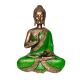 Gautam Buddha Idol Height 11 Inches Religious Decorative Showpiece (Polyresin / Fiber, Copper & Green) (₹2200)