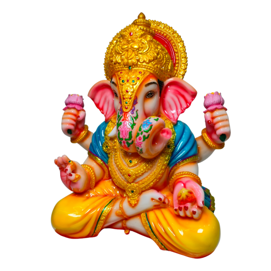 Ganesha Dagdu Shet Idol Height 12.5 Inches, Ganesh / Ganpati Religious Decorative Showpiece (Polyresin / Fiber, Multicolor) (₹5380)