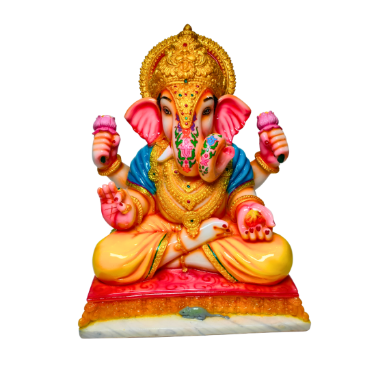 Ganesha Dagdu Shet Idol Height 12.5 Inches, Ganesh / Ganpati Religious Decorative Showpiece (Polyresin / Fiber, Multicolor) (₹5380)
