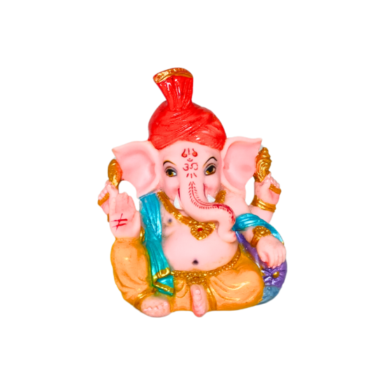 Ganesha Idol Height 3 Inches, Ganesh / Ganpati Religious Decorative Showpiece (Polyresin / Fiber, Multicolor) (₹500)