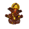 Ganesha Idol Height 3.5 Inches, Ganesh / Ganpati Religious Decorative Showpiece (Polyresin / Fiber, Chocolate brown color) (₹200)