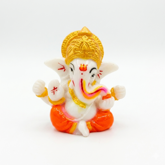 Ganesha Idol Height 3 Inches, Car Ganesh / Ganpati Religious Decorative Showpiece (Polyresin / Fiber) (₹250)
