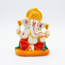 Ganesha Idol Height 3 Inches, Car Ganesh / Ganpati Religious Decorative Showpiece (Polyresin / Fiber) (₹320)