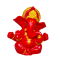 Ganesha Idol Height 3.5 Inches, Ganesh / Ganpati Religious Decorative Showpiece (Polyresin / Fiber, Red color) (₹200)