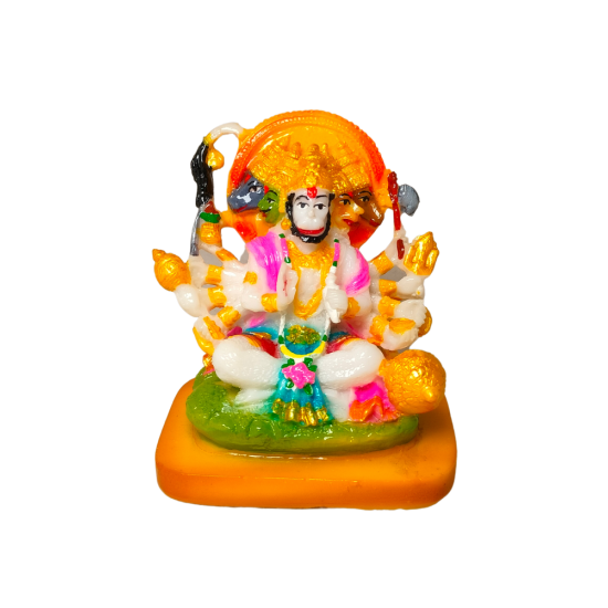 Panchmukhi Hanuman Idol Murti, Height 4 Inches (Multicolor, Fiber/Polyresin) (₹750)