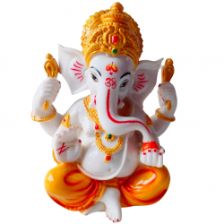 Ganesha Idol Height 6 Inches, Ganesh / Ganpati Religious Decorative Showpiece ( Polyresin / Fiber ) (₹790)