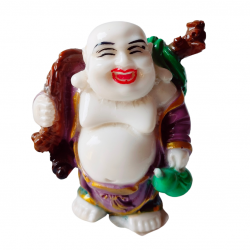 Laughing Buddha Idol Statue Showpiece for Home Decor height 3 inches (Poly Resin, Multicolour) (₹320)