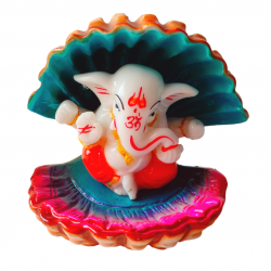Ganesha Idol Height 3.5 Inches, Car Ganesh / Ganpati Religious Decorative Showpiece (Polyresin / Fiber) (₹580)