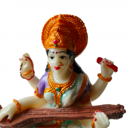 Saraswati Devi, Height 5.5 Inches Religious Decorative Showpiece (Polyresin / Fiber, Multicolor) (₹785)
