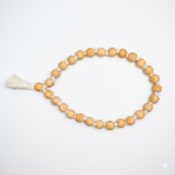 Wooden Knotted Jap Mala for Meditation & Chanting 27 + 1 Beads with White Tassel (₹20)