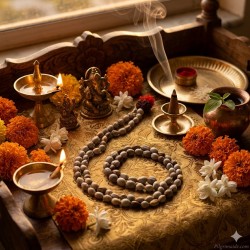 Natural Vaijayanti Bead Rosarie / Vaijanthi / Vaijanti beej Mala for Pooja jaap / Baijanti for Devi siddhi (₹99)