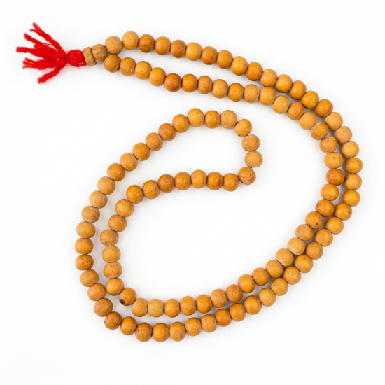 108+1 Polished Wooden Beads Japa Mala /  Jap mala Beige color (₹74)