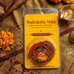 108 Beads Original Certified Panchmukhi Rudraksh Japa Mala / 5 Mukhi Rudraksha Mala For Protection, Meditation And Yoga / Natural Rudraksha Mala Nepal Origin (₹720)
