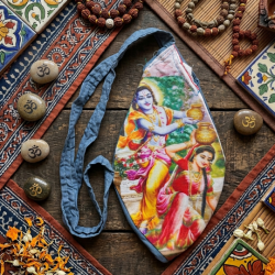 Japa Mala Bag / Chanting Bag / Gomukhi Japa Bag with Zip Pocket / Digital Print Japmala Bag (₹139)