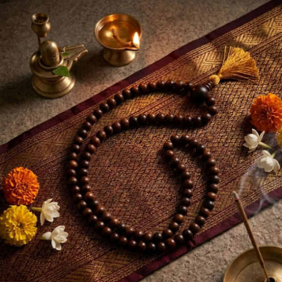 108 Beads Red Sandalwood Rosary / Lal Chandan Jaap Mala/ Red Chandan Japmala (₹900)