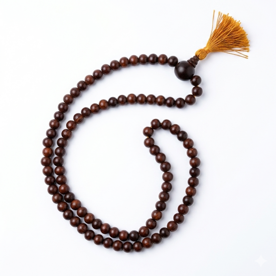 108 Beads Red Sandalwood Rosary / Lal Chandan Jaap Mala/ Red Chandan Japmala (₹900)