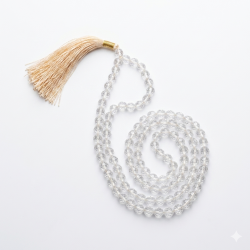 Sphatik Jaap mala for Pooja & Wearing, Holding (108 Beads) / Real Spatik Japa mala / Natural Clear Quartz Crystal Necklace Jap Mala (₹2249)
