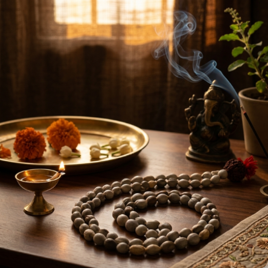 Natural Vaijayanti Bead Rosarie / Vaijanthi / Vaijanti beej Mala for Pooja jaap / Baijanti for Devi siddhi (₹99)